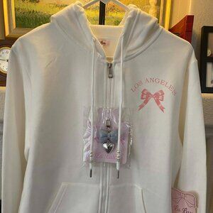 ZIP-UP HOODIE JACKET WITH 'CALIFORNIA ' PRINT